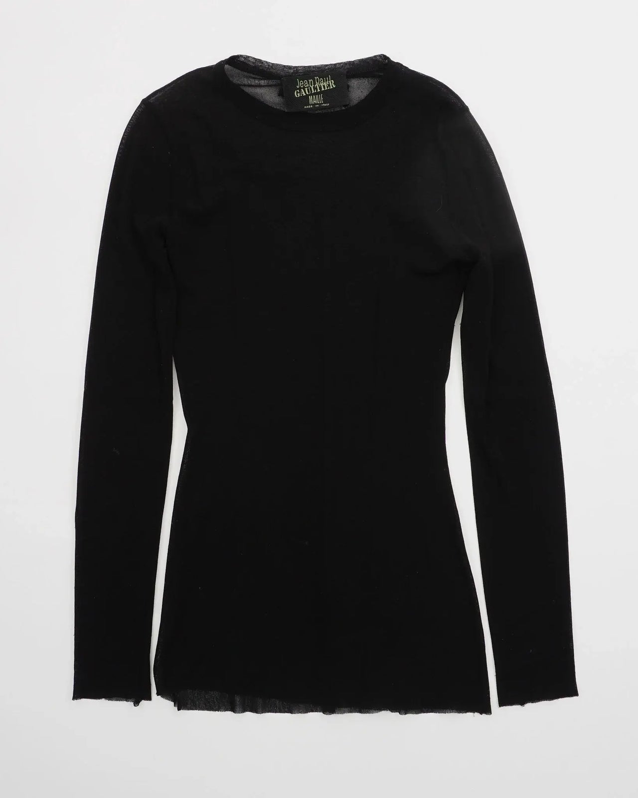 2000's Jean Paul Gaultier Long Sleeve Top Black