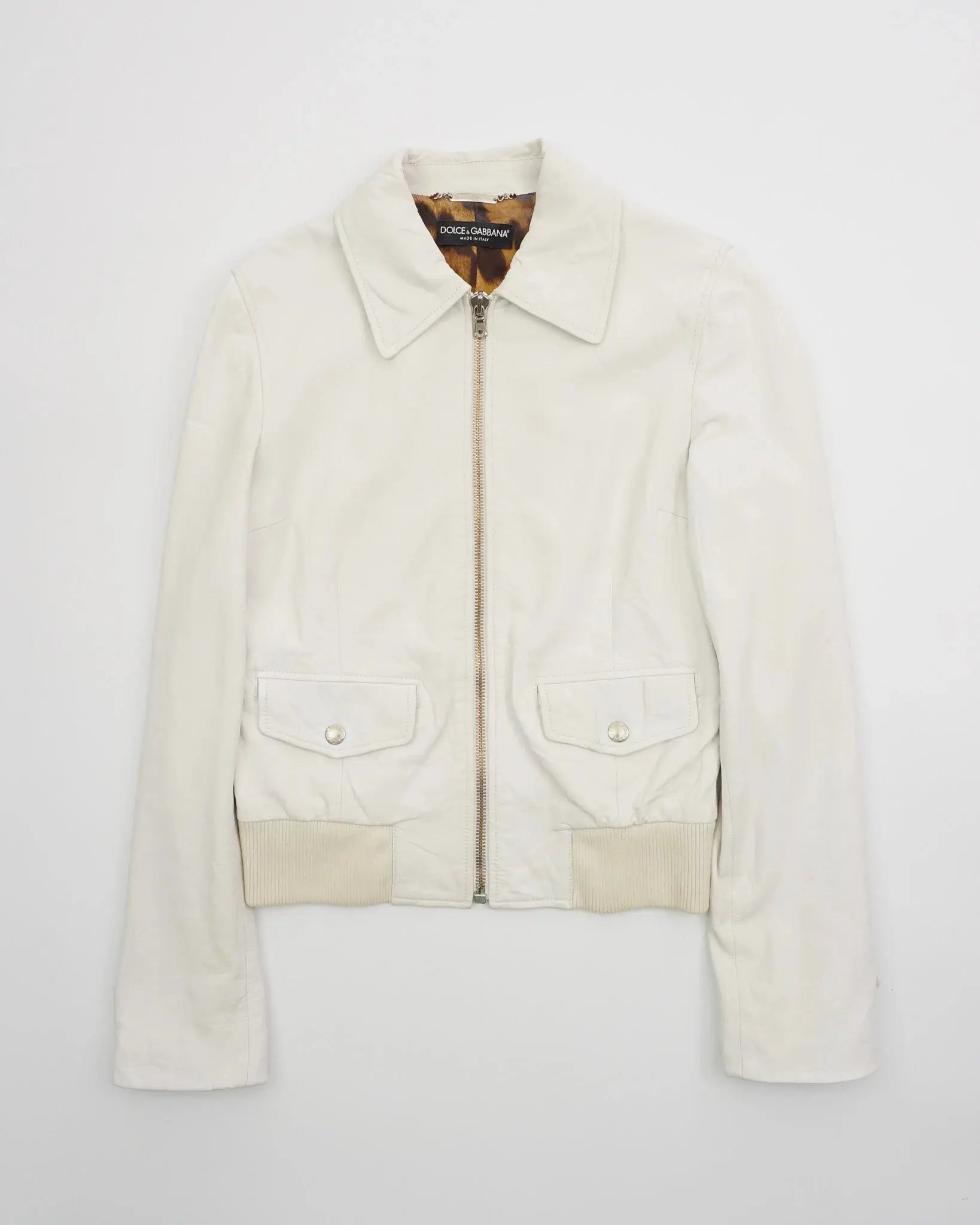 2000's Dolce & Gabbana Leather jacket White
