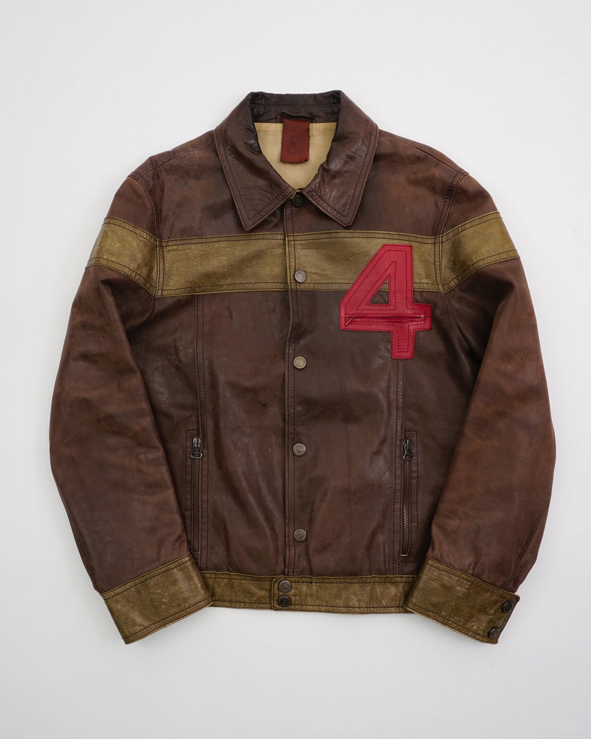 2000's Dolce & Gabbana Safari Leather Jacket Brown