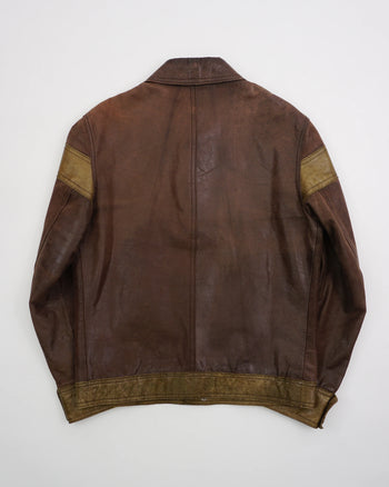 2000's Dolce & Gabbana Safari Leather Jacket Brown