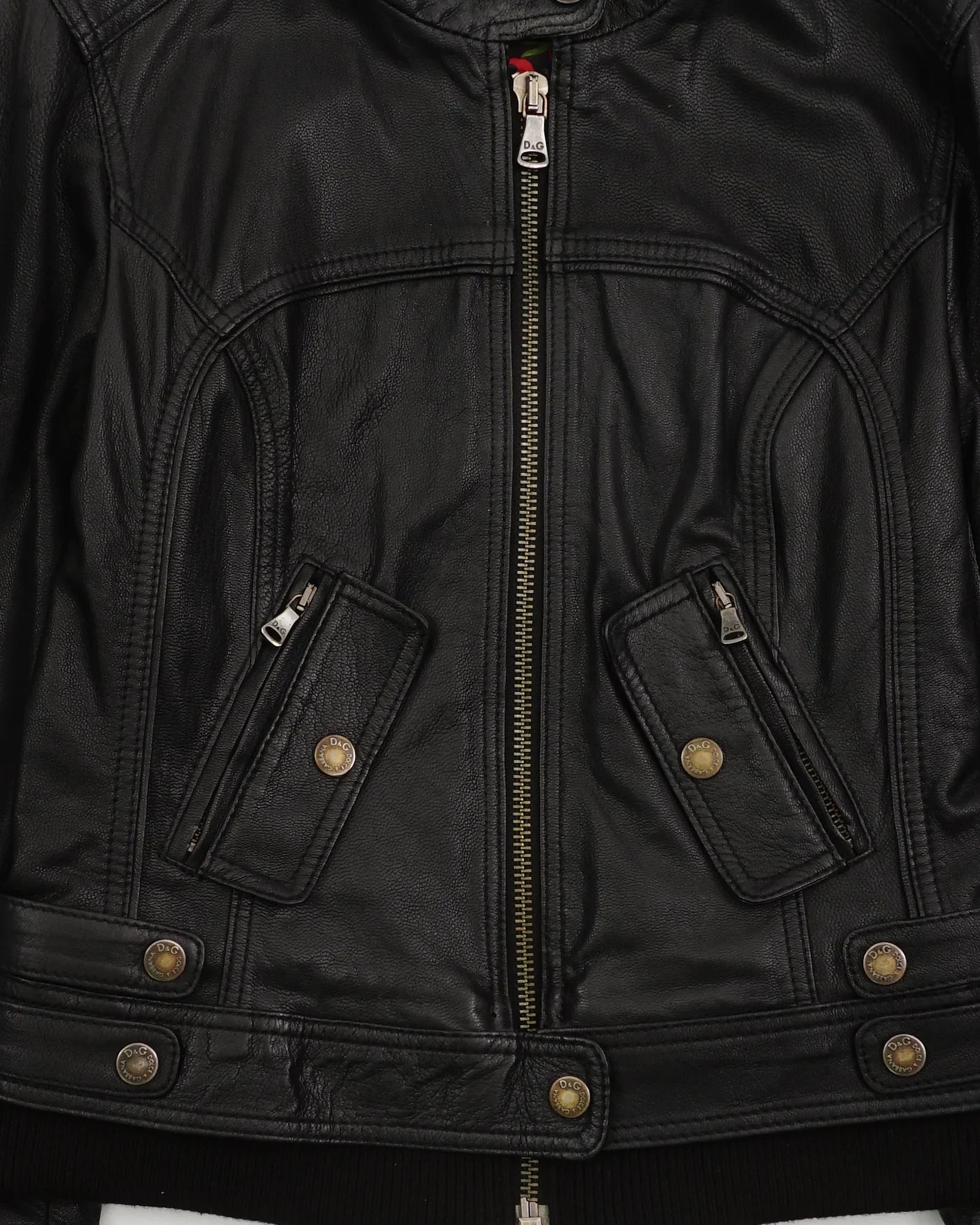 2000's Dolce & Gabbana Leather Moto Jacket