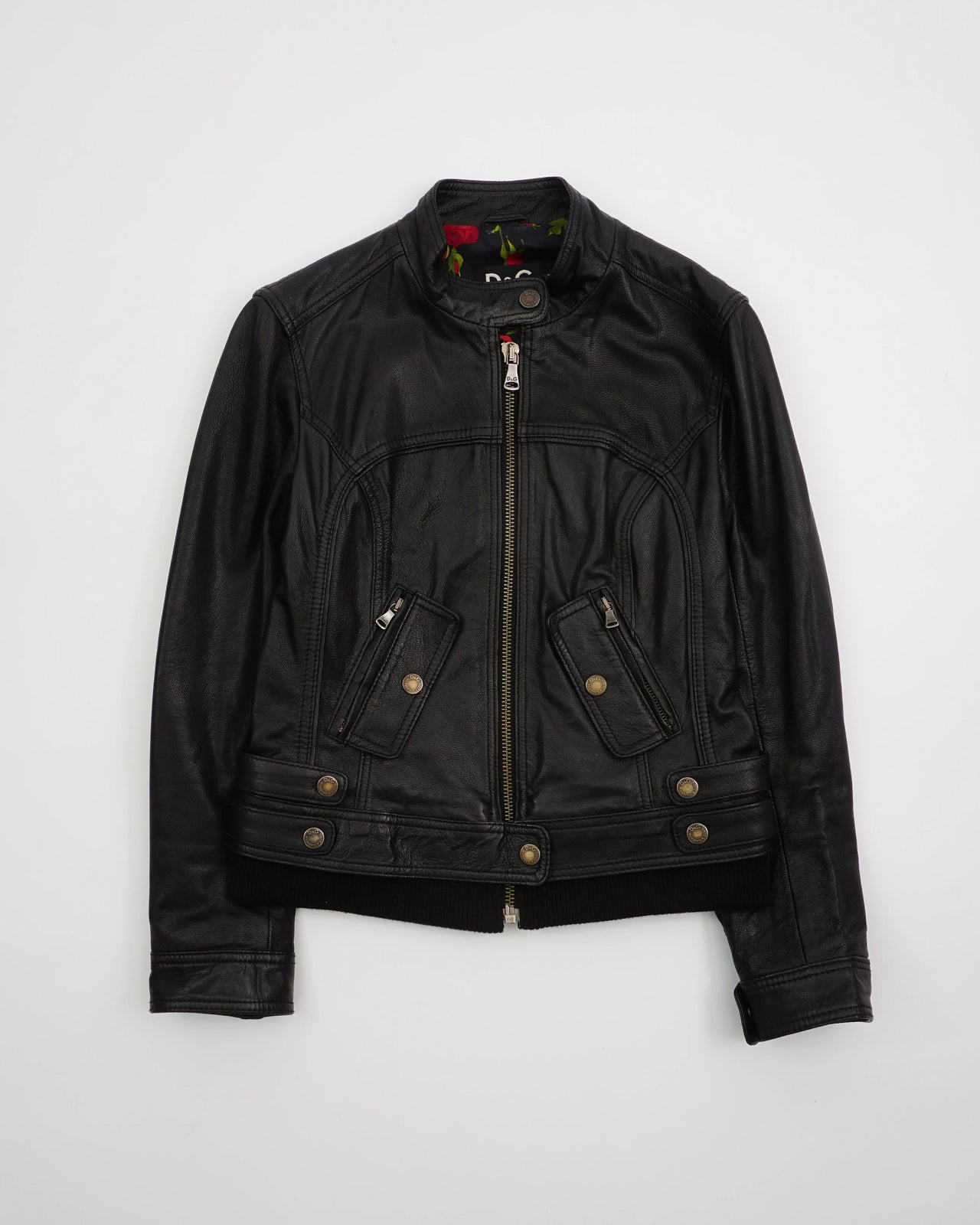 2000's Dolce & Gabbana Leather Moto Jacket