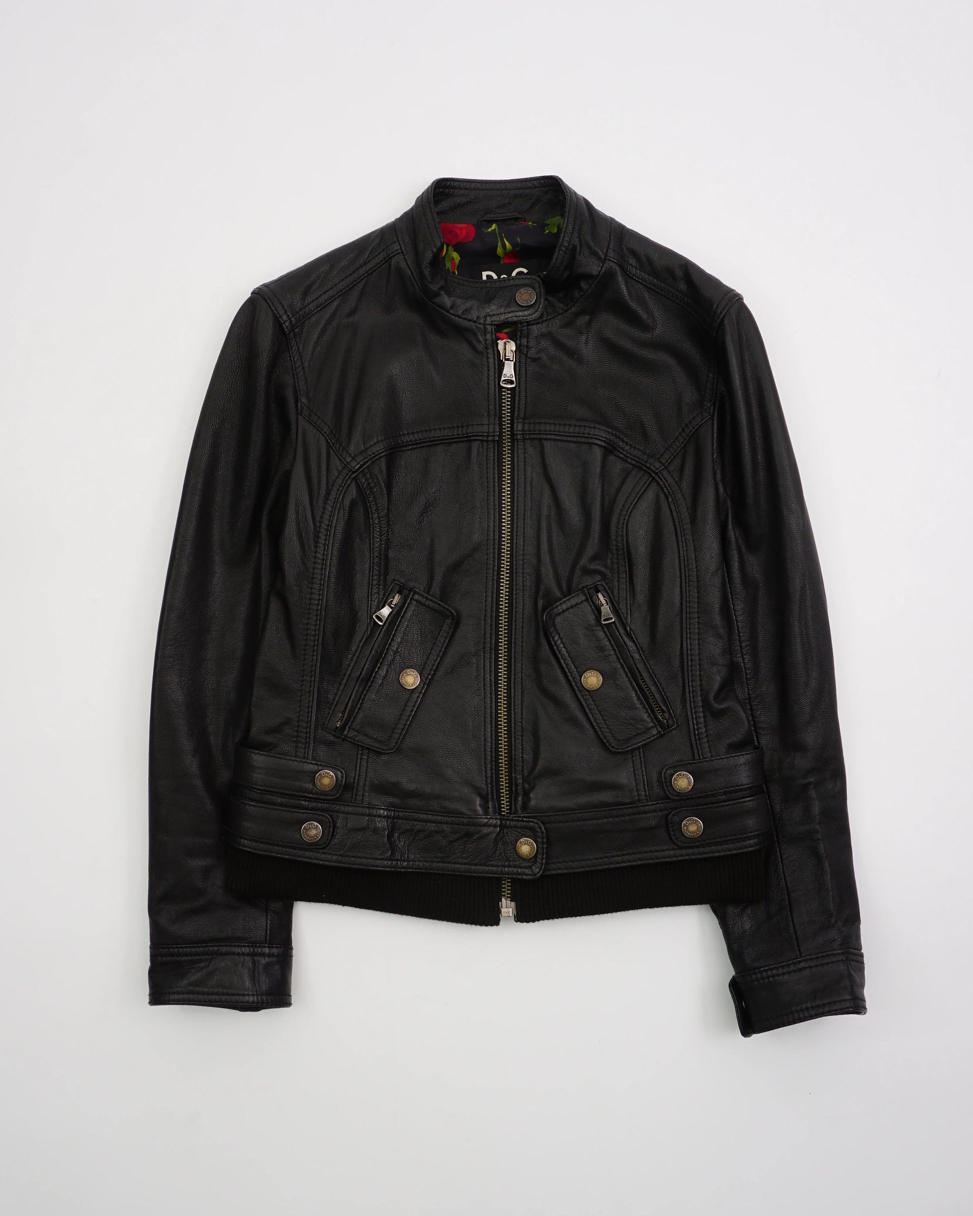 2000's Dolce & Gabbana Leather Moto Jacket