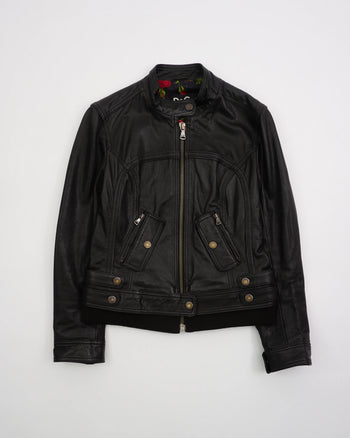 2000's Dolce & Gabbana Leather Moto Jacket