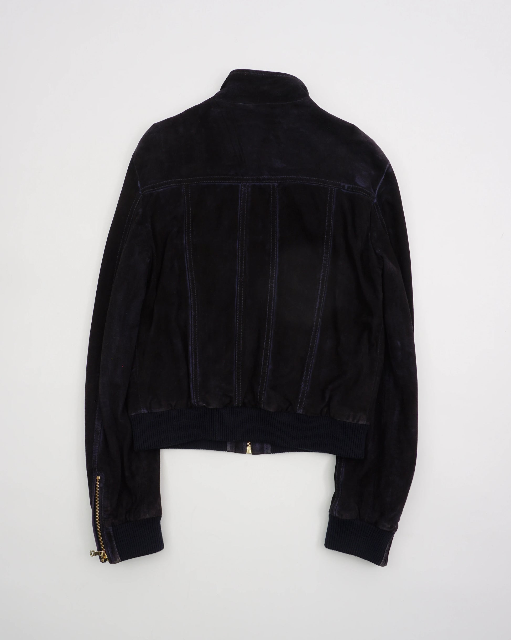 2000's Dolce & Gabbana Navy Suede Jacket