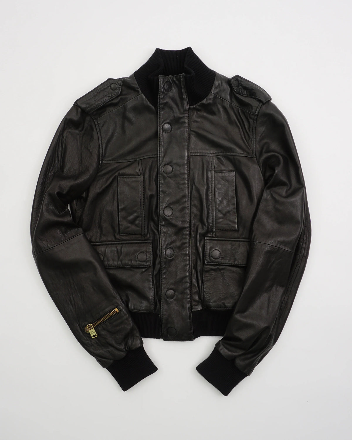 AW 2008 GF, Ferre Leather Jacket Black