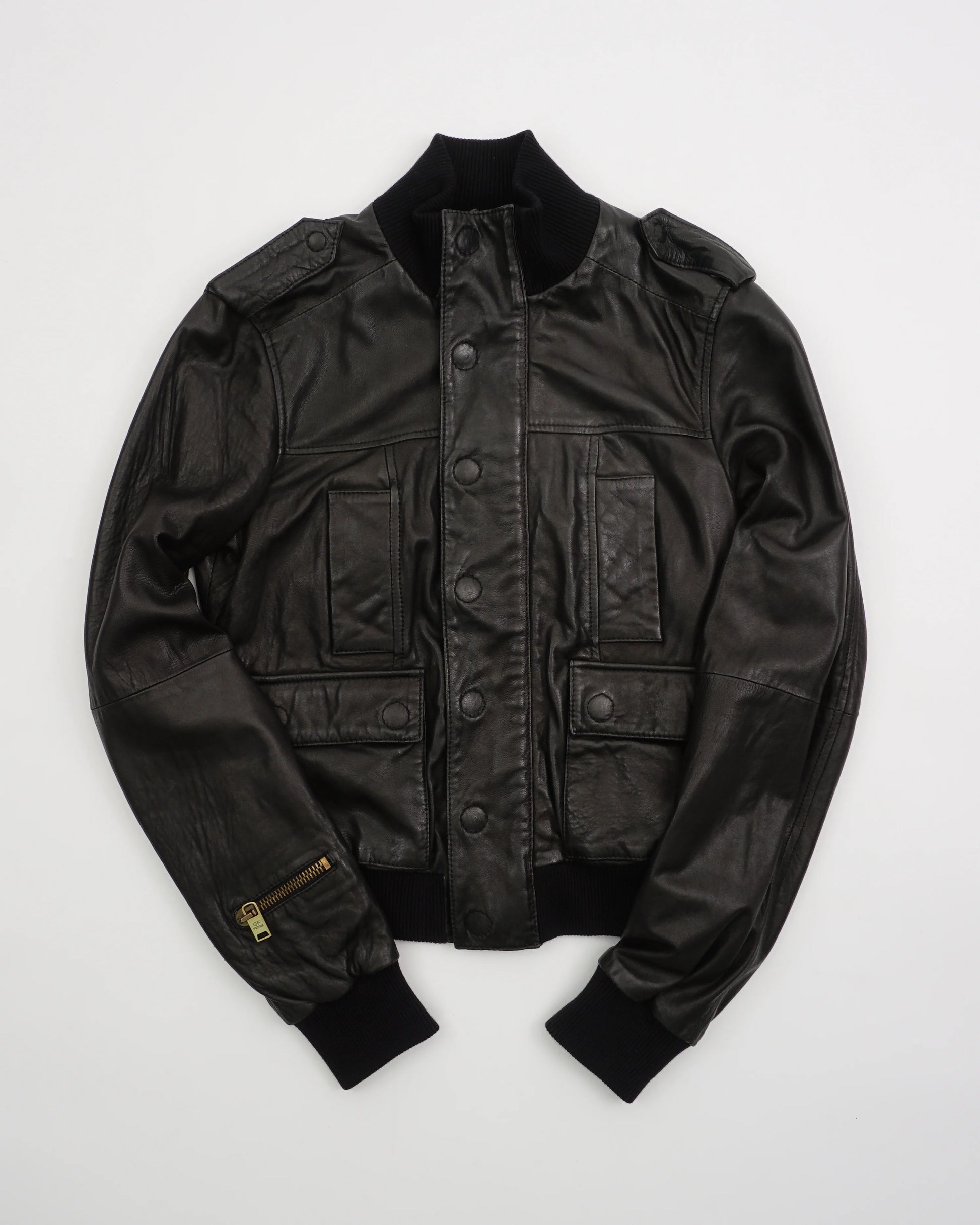 AW 2008 GF, Ferre Leather Jacket Black