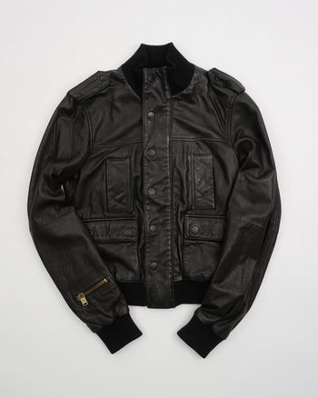 AW 2008 GF, Ferre Leather Jacket Black