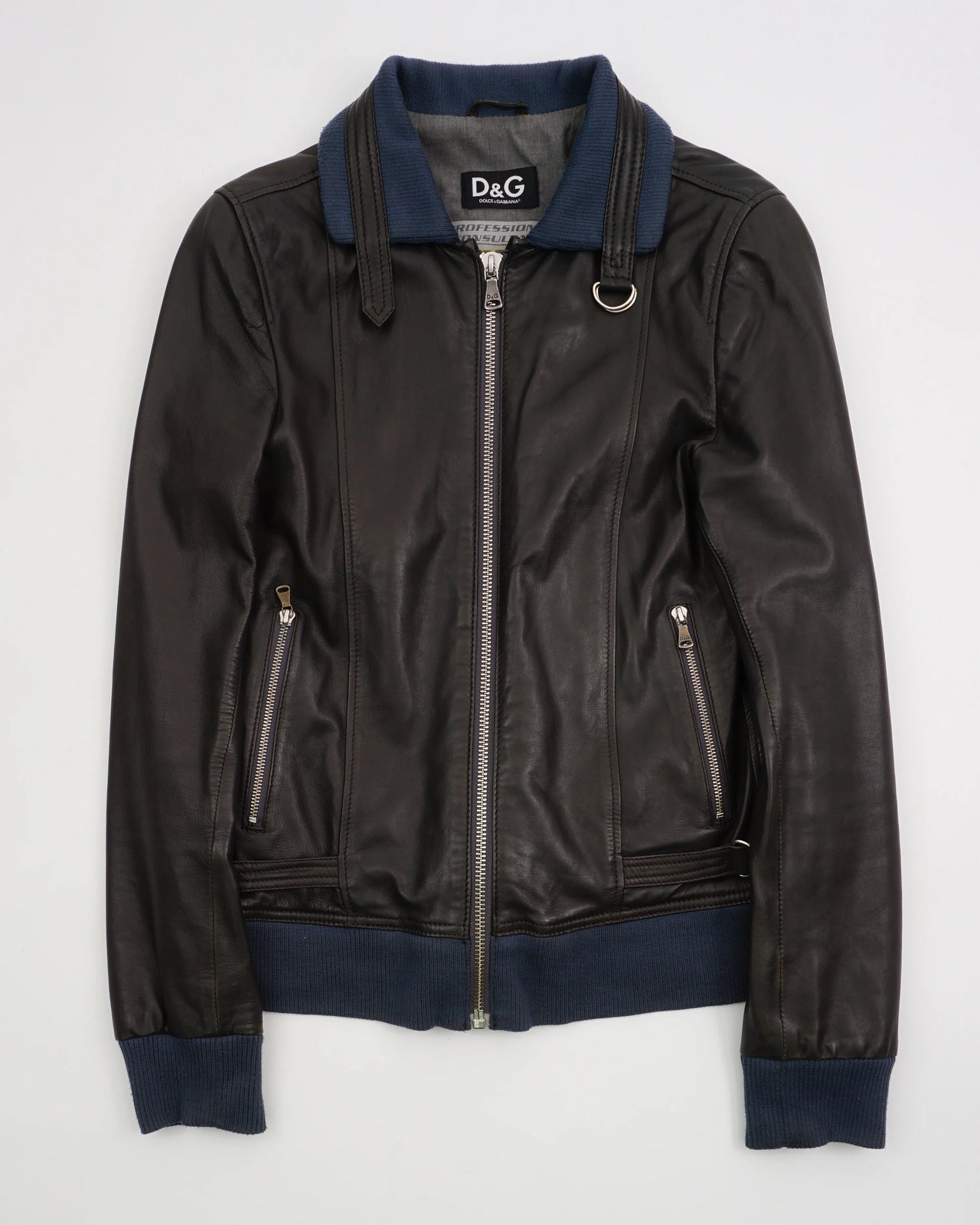 2000's Dolce & Gabbana Leather Jacket Black