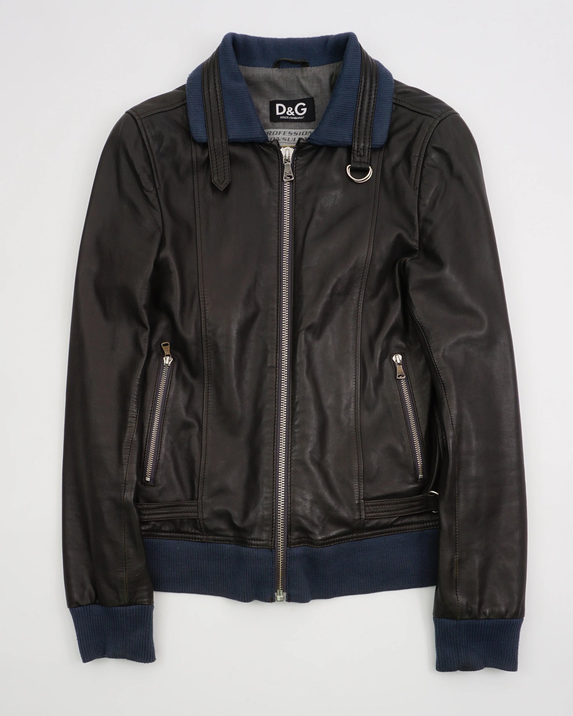 2000's Dolce & Gabbana Leather Jacket Black