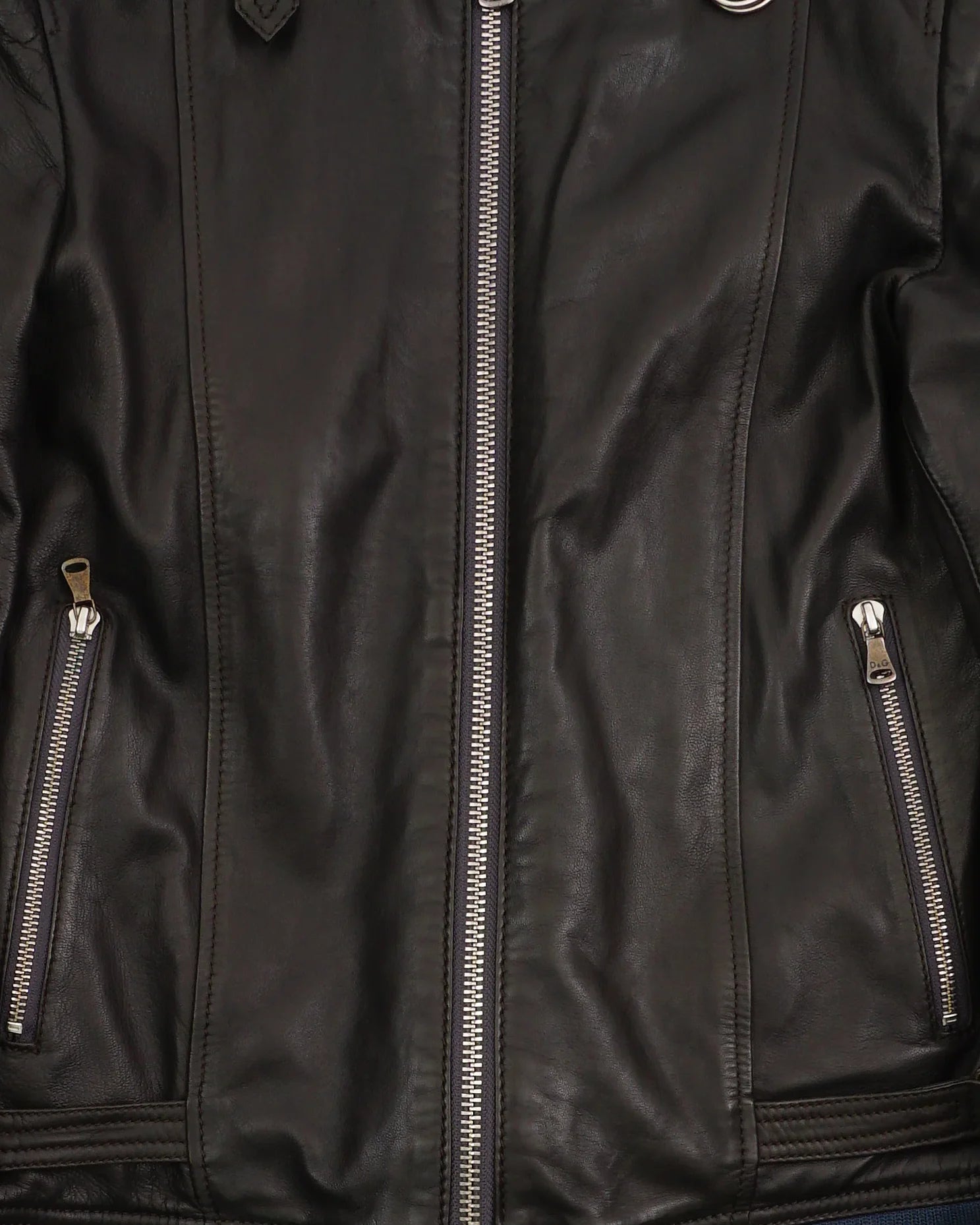 2000's Dolce & Gabbana Leather Jacket Black