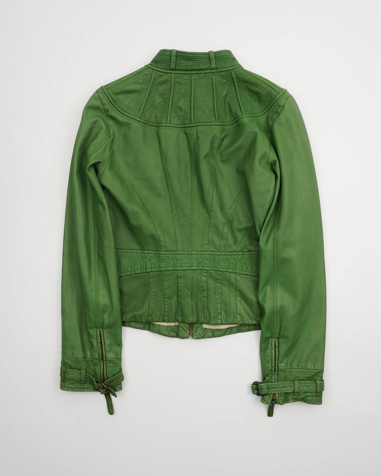 2000's Roberto Cavalli Leather Jacket Green