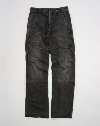 SS 2004 Dolce & Gabbana Denim Pants Black