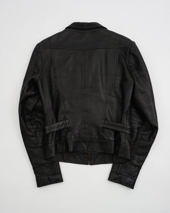 2000s Roberto Cavalli Leather Jacket Black