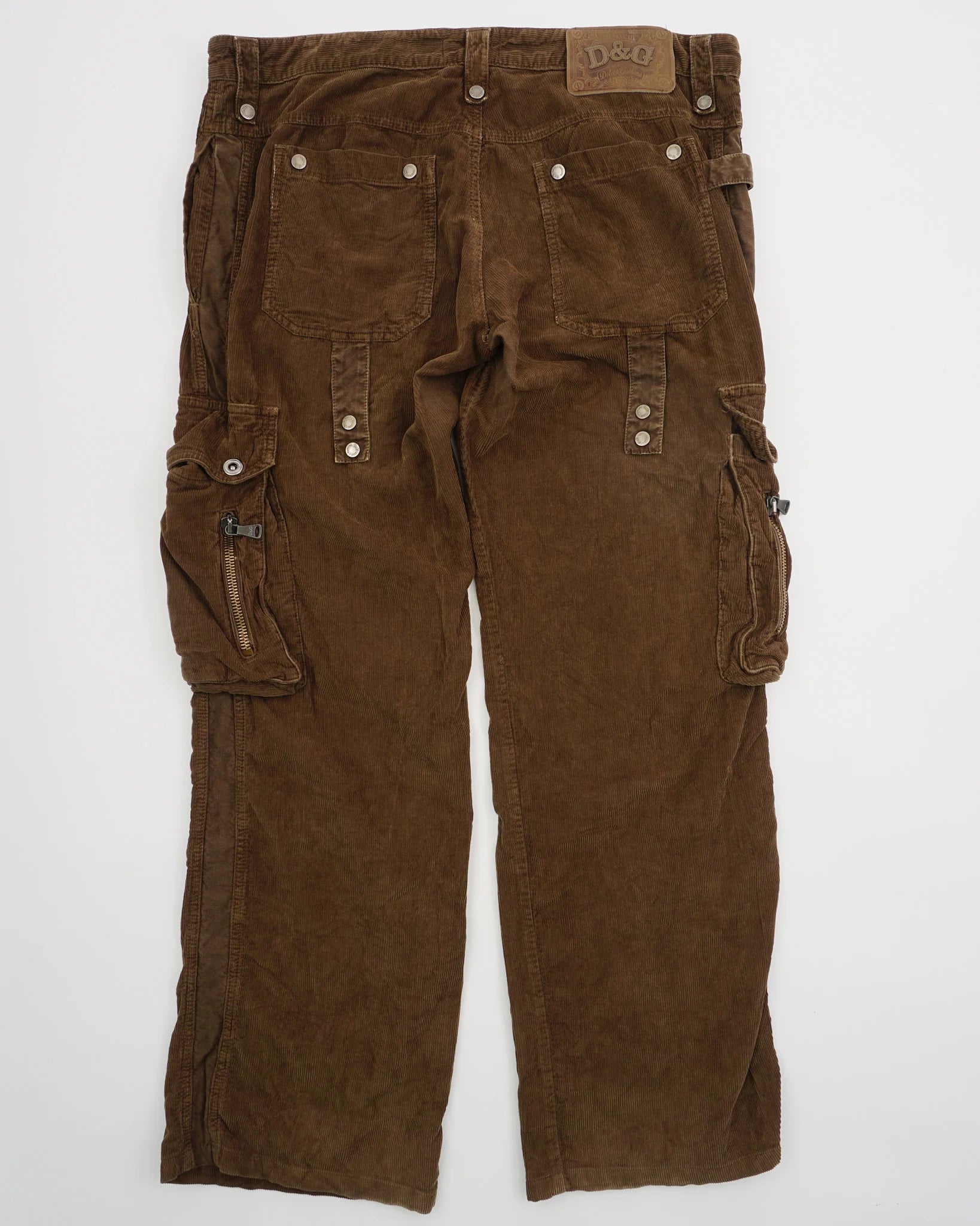 2000's Dolce & Gabbana Corduroy Cargo Pants Brown