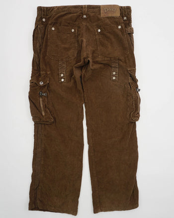 2000's Dolce & Gabbana Corduroy Cargo Pants Brown
