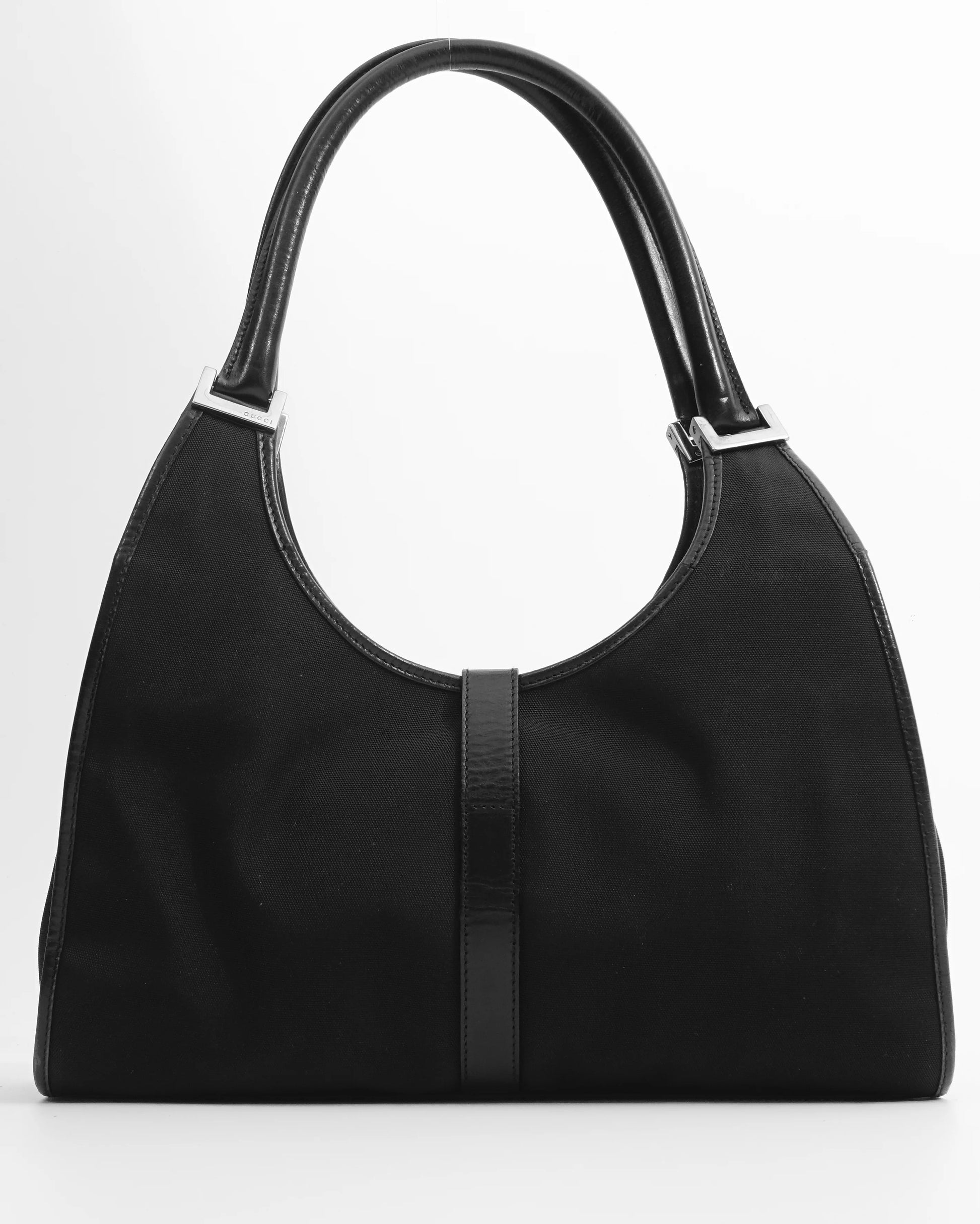 Gucci Jackie Nylon Handbag Black