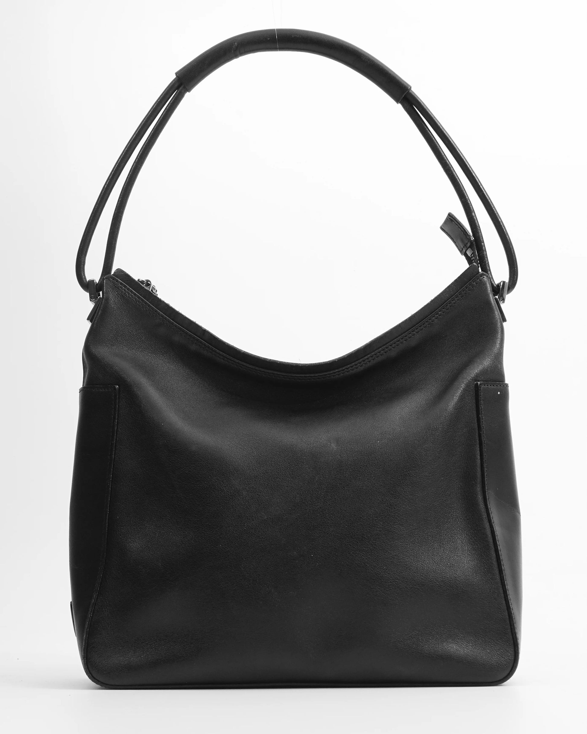 Gucci Hobo Leather Handbag Black