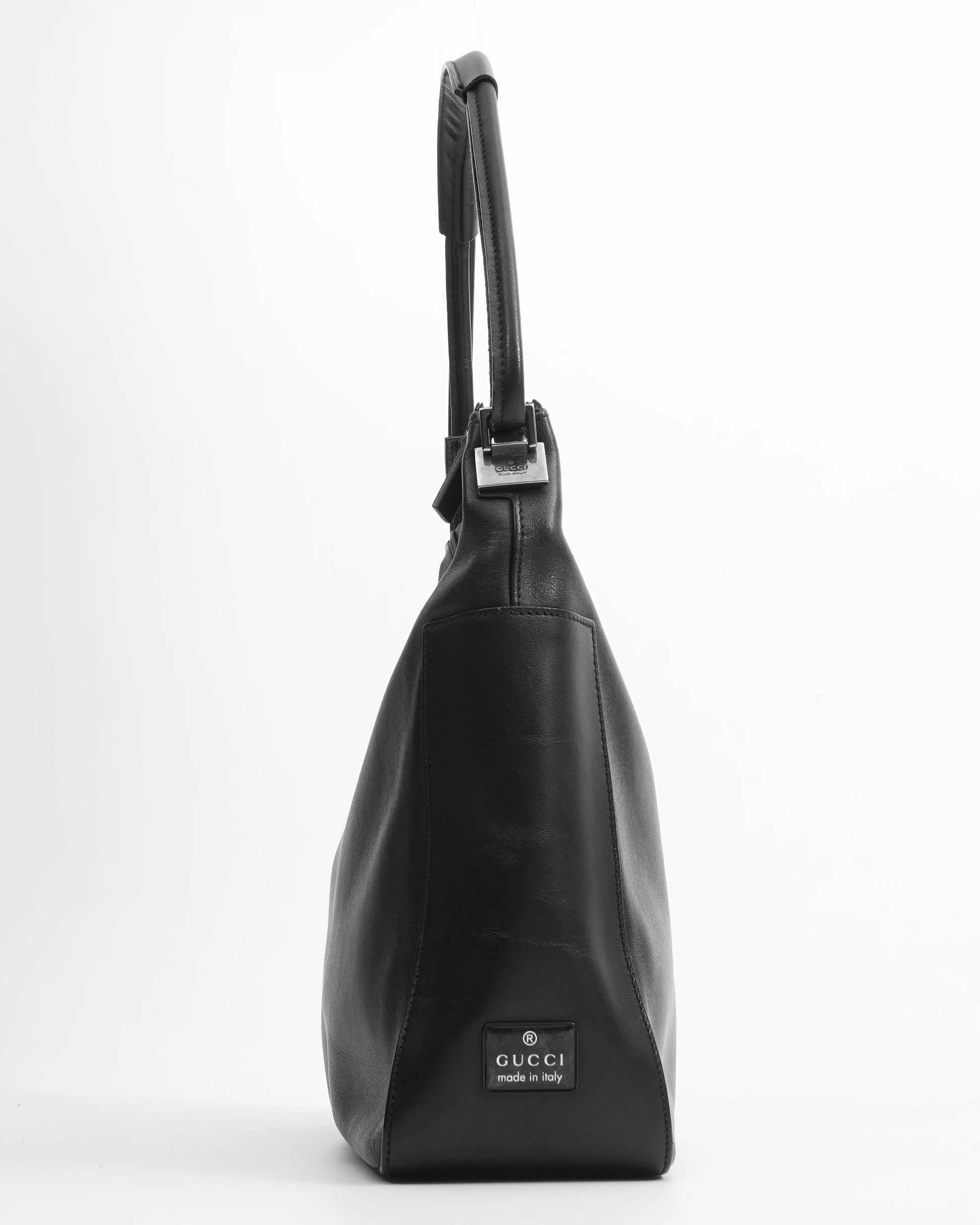 Gucci Hobo Leather Handbag Black