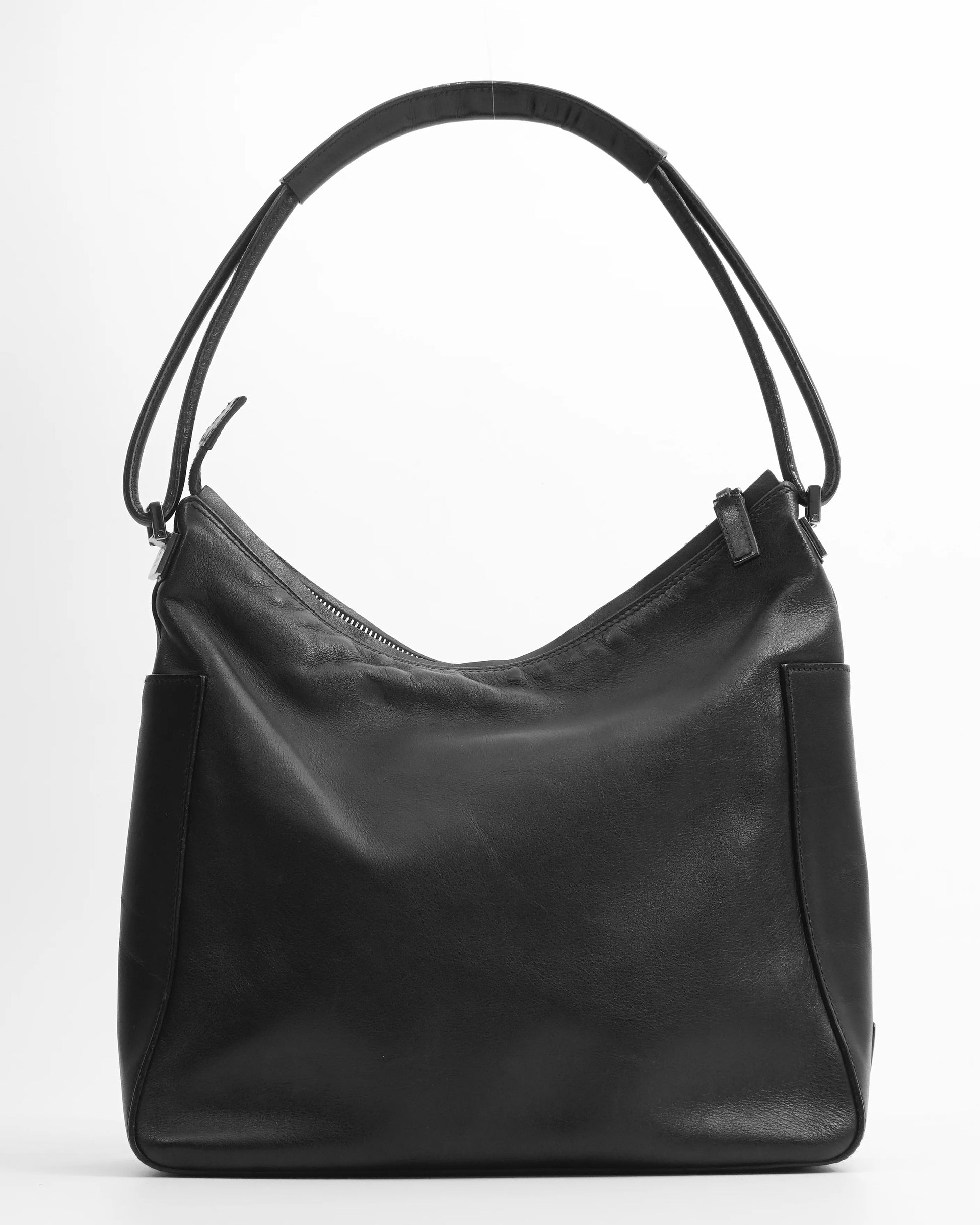 Gucci Hobo Leather Handbag Black