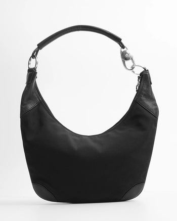 Gucci Hobo Nylon Handbag Black