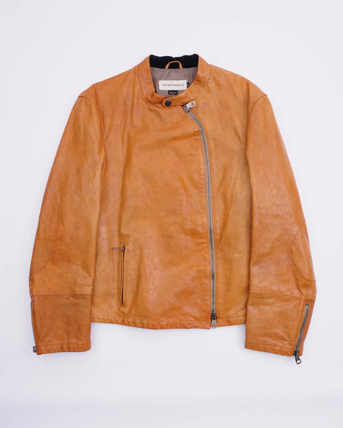 AW2009 armani leather jacket Brown