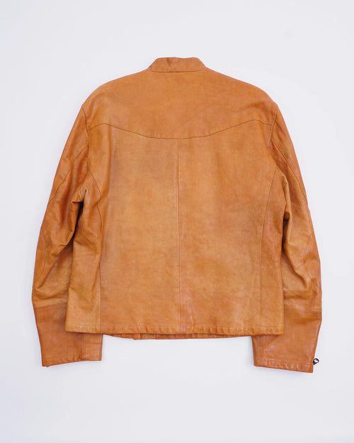 AW2009 armani leather jacket Brown