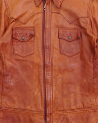2000's Dolce & Gabbana Leather Jacket Brown
