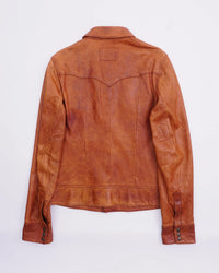 2000's Dolce & Gabbana Leather Jacket Brown