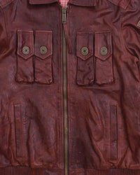 AW2006 DSquared Leather Bomber Jacket Brown