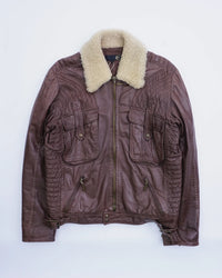 AW2005 Cavalli Leather jacket Brown