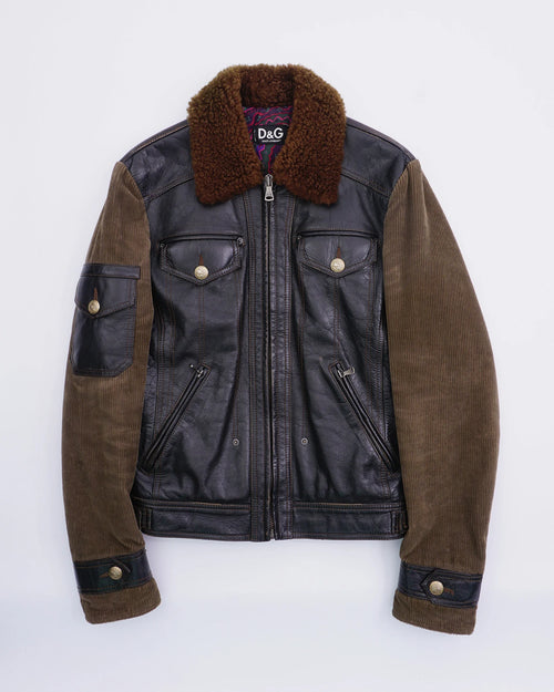 2000's Dolce & Gabbana Leather jacket Brown