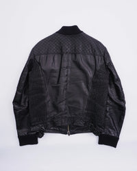AW2008 Cavalli Leather Bomber Jacket Black