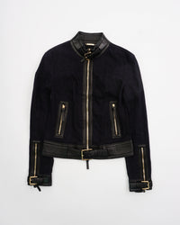 2000's Roberto Cavalli Moto Jacket Black