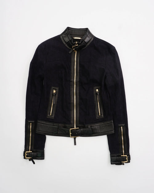 2000's Roberto Cavalli Moto Jacket Black