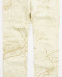 2000's Roberto Cavalli Printed High-rise Straight-leg Jeans Cream