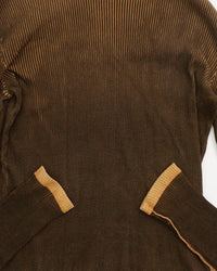 2000's Jean Paul Gaultier Long-sleeve Ribbed Turtleneck Top Brown