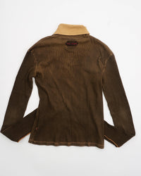 2000's Jean Paul Gaultier Long-sleeve Ribbed Turtleneck Top Brown