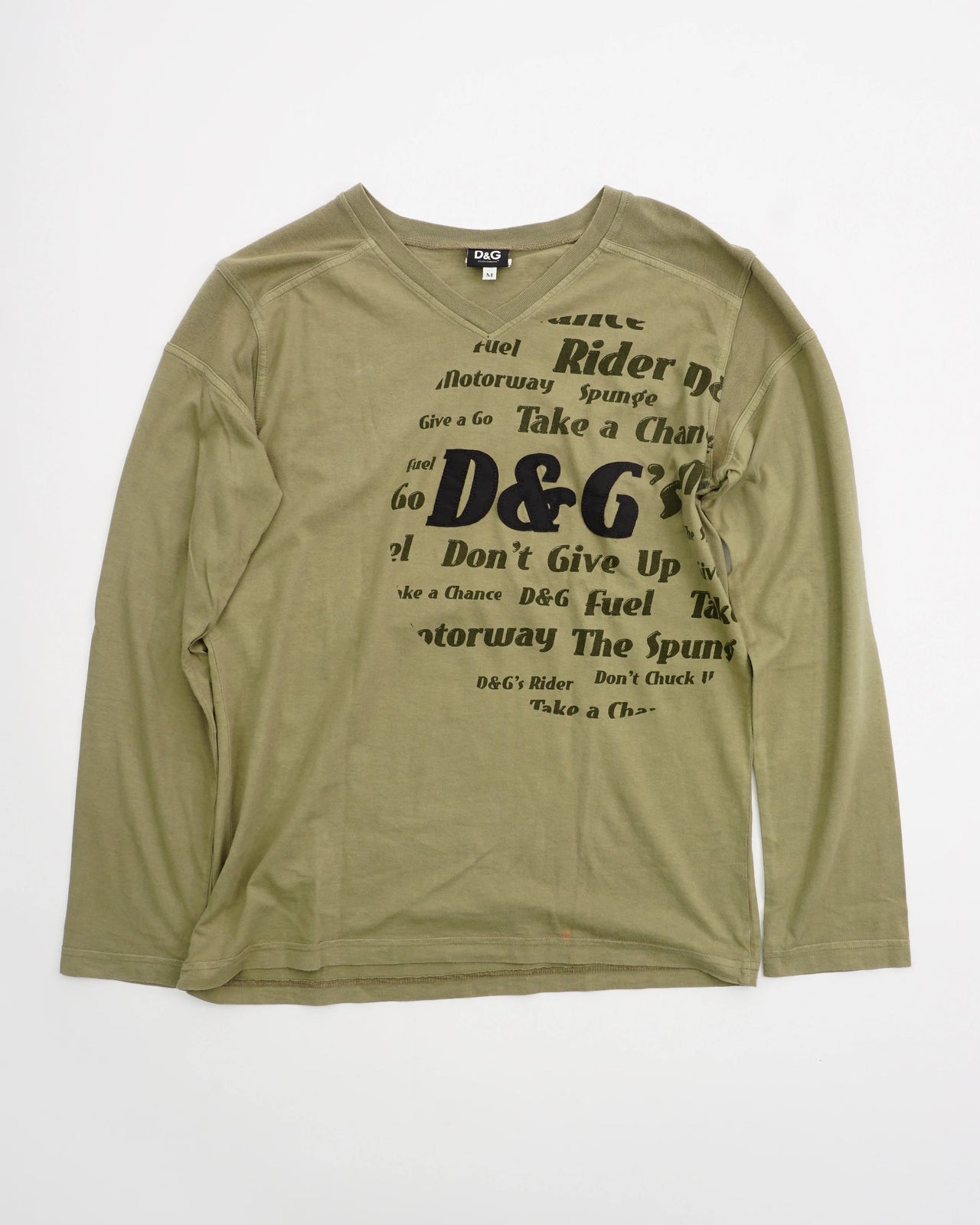 2000's Dolce & Gabbana Long-sleeve T-shirt Olive Green