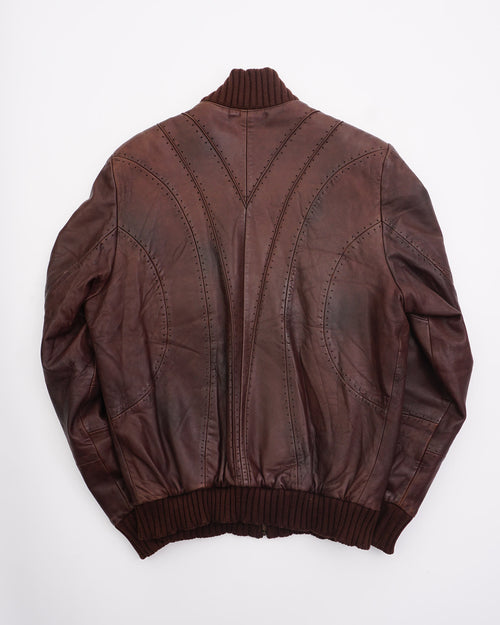 2000's Roberto Cavalli Leather Jacket Brown
