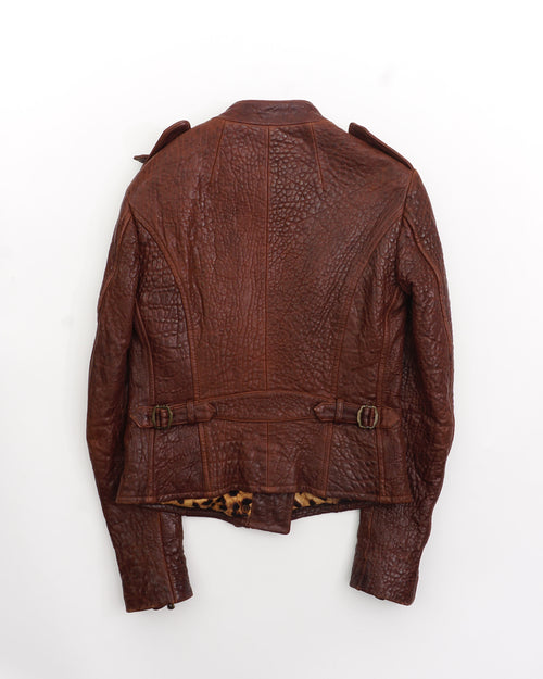 AW2006 Dolce & Gabbana Leather Jacket Brown