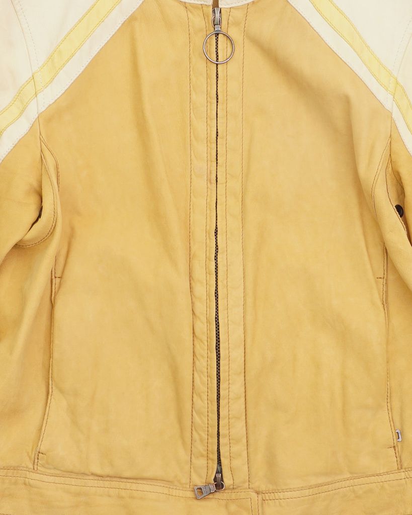 2000's Prada Leather Jacket Yellow