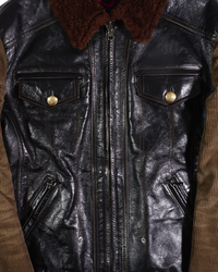 2000's Dolce & Gabbana Leather Corduroy Jacket