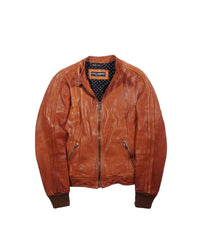 2000's Dolce & Gabbana Cognac Leather Jacket