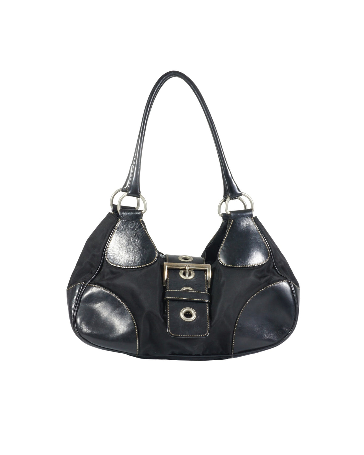 Prada Black Nylon Leather Bag