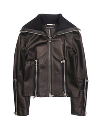 AW2003 Dolce & Gabbana Leather Jacket Black - Amsterdam Vintage Clothing | AVC