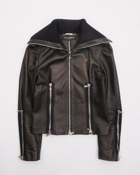 AW2003 Dolce & Gabbana Leather Jacket Black