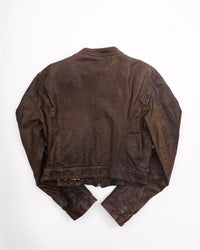 2000's Dolce & Gabbana Leather Jacket Brown