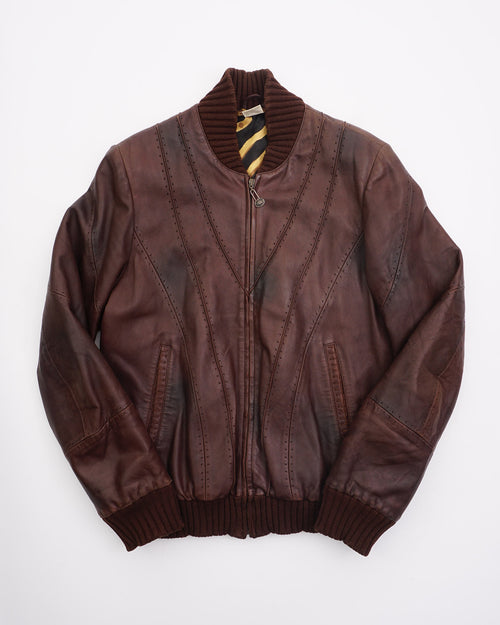 2000's Roberto Cavalli Leather Jacket Brown