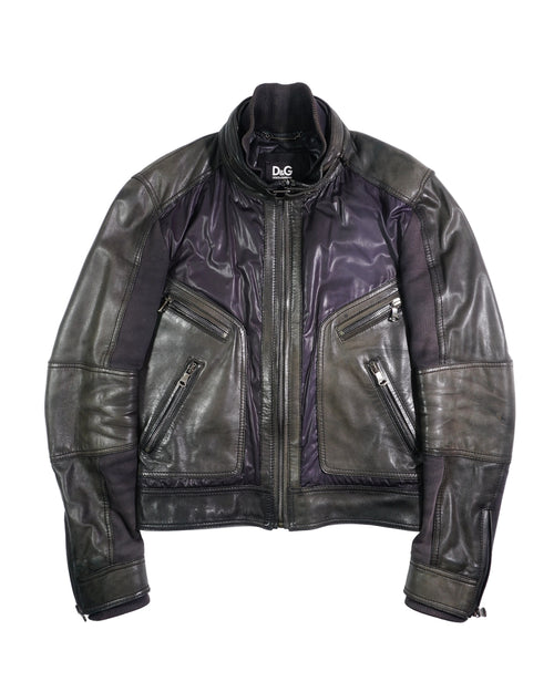 2000's Dolce &amp; Gabbana Leather Hybrid Jacket